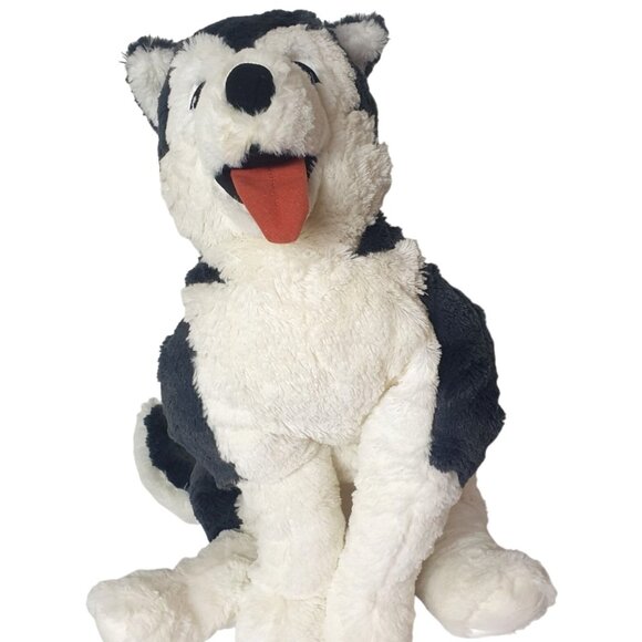 Ikea Lg Siberian Husky Dog Plush 22.5" Soft Stuffed Animal Realistic Gray White - Picture 6 of 9